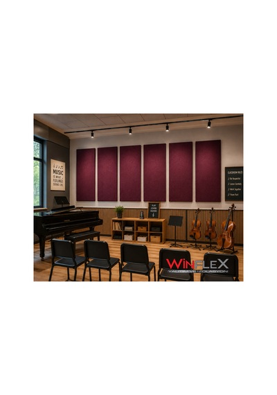 60x120cm - Akustik Kumaş Kaplı Panel Mürdüm