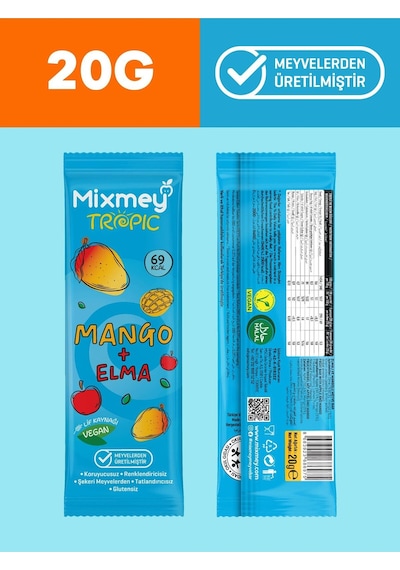 Mango Meyve Barı 288 Adet Atıştırmalıklar Vegan, Glutensiz 20gr X 288adet