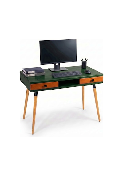 Mobenta Modest Desk: Masif Çalışma & Laptop Masası 2 Çekmece 1 Bölme - 120x60 Ye-bk Yeşik-bakır Mobenta Modest Desk: Masif Çalışma & Laptop Masası 2 Çekmece 1 Bölme - 120x60 Ye-bk Yeşik-bakır