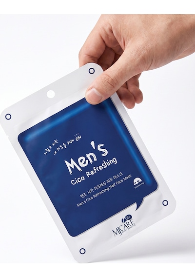 Mjcare Men's Cica Refreshing Mask 10'lu - Erkeklere Özel Canlandırıcı Yarım Yüz Maskesi