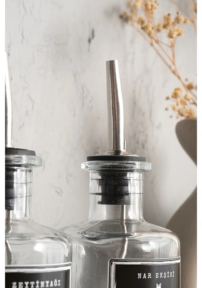 Khakma Ahşap Stantlı Sosluk Yağdanlık 2'li 250 ML