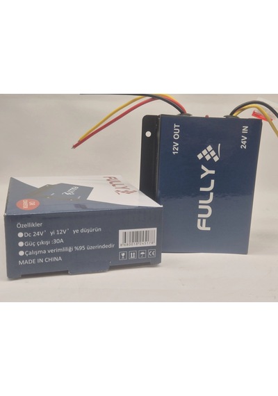 Fully 24v To 12v Düşürücü - 24 Voltu 12 Volt Yapan Çevirici - Otobüs Kamyon Tır Uyumlu 12v Dönüştürü