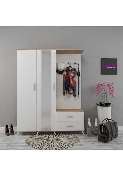Melisa Tek Bloklu Portmanto Mdf Beyaz Melisa Tek Bloklu Portmanto Mdf Beyaz