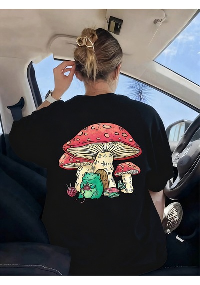 Noıssey Urban Pop Graphic Kadın Tişört Koleksiyonukod 5544 Siyah