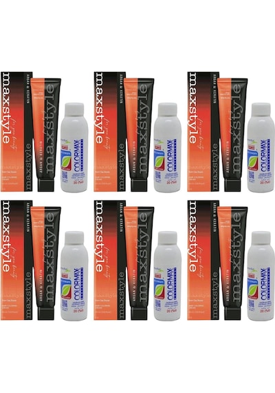 Maxstyle Sps868 Argan Ve Keratin 2025/08.43 Sultan Bakırı 60 Ml 6 Ad Saç Boyası + 6 Ad 90 Ml Oksidan