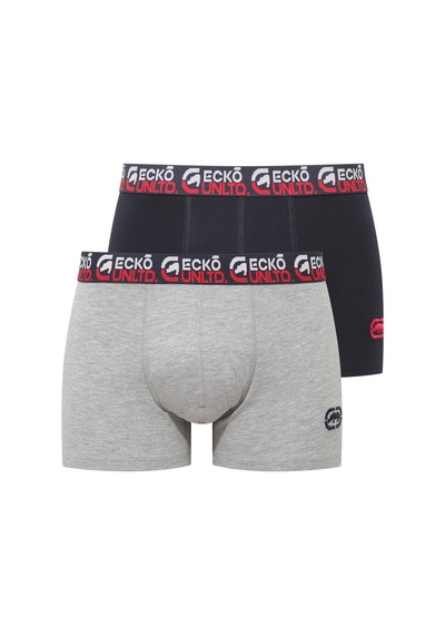 Ecko Unltd. Ecko Lacivert - Gri Melanj 2'li Boxer Lacivert - Gri Melanj