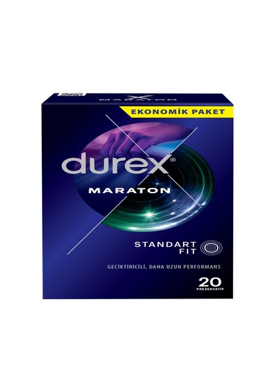 Durex Maraton Geciktirici Kondom 20'li Standart Fit 3'li Ekonomik Paket - 3 Adet Tarı