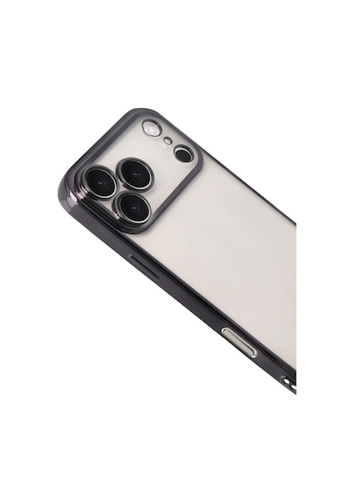 Apple iPhone  Uyumlu - 17 Pro Max Razer Lensli Silikon - Siyah