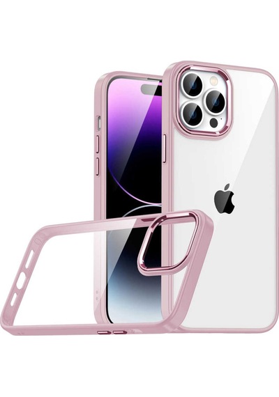 Apple Uyumlu iPhone 14 Pro Max Kilif Flora Buton,Kenar Çevresi Renkli Kilif 559690490