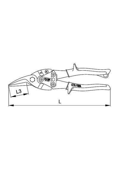 Ceta Form J04-250R 250Mm Sağ Kesim Mafsallı Sac Makası
