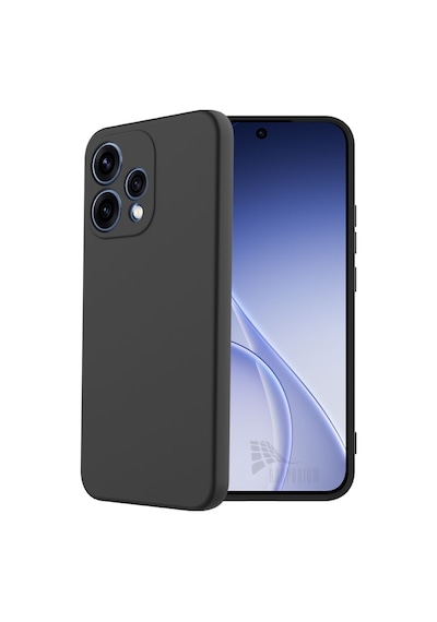 Oppo Reno 15 Uyumlu Silikon Kılıf - Pastel Renk Tonu Kamera Korumalı Esnek Kapak - Siyah Siyah