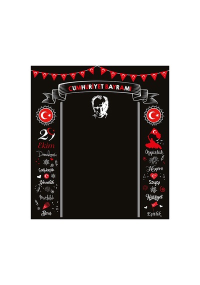 29 Ekim Cumhuriyet Bayramı Fotoğraf Çekim Brandası 180x200 Cm Standart