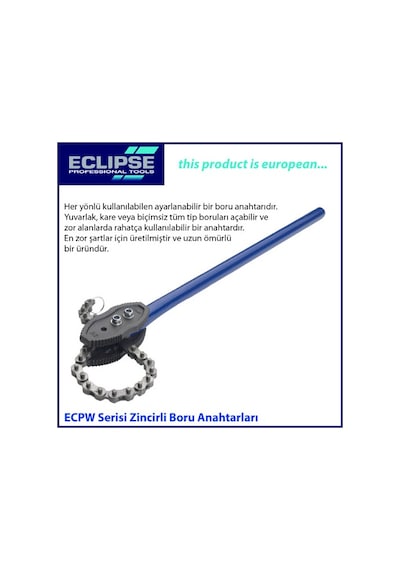 Eclipse Ecpw212 Zincirli Boru Anahtarı 75 MM
