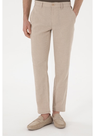 U.S. Polo Assn. Erkek Taş Slim Fit Kanvas Pantolon 50309113-VR049