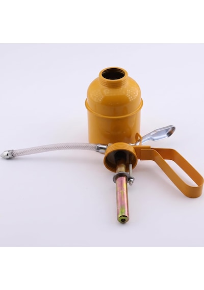 Spiralli Metal Yağdanlık 300 Cc - Esnek Hortumlu Manuel Pompalı Yağ Tenekesi - Sanayi, Otomotiv, Atölye Ve Bisiklet Yağlama Pompası Sarı