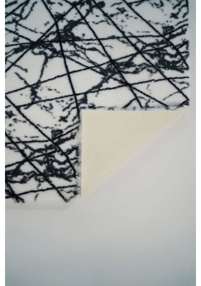 Prizma Halı Marble Peluş Halı Beyaz Düz Kesim