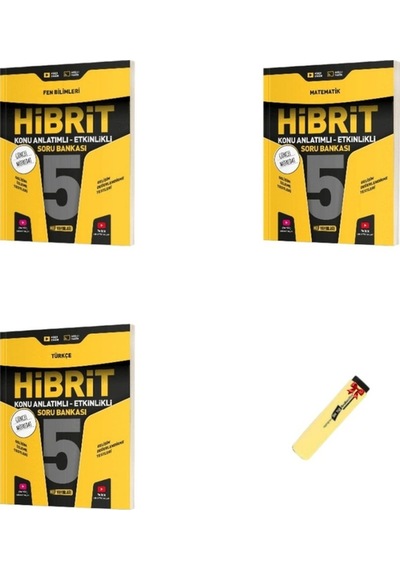 5. Sınıf Hibrit Matematik Fen Bilimleri Ve Türkçe Etkinlikli Soru Bankası 3lü Set