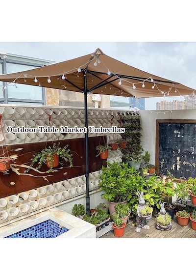 Bu Taşınabilir Veranda Şemsiyesi, 250 X 245 Cm, Krank, Dış Mekan İçin Güneş, Bahçe, Balkon, Yüzme Havuzu, Teras Ve Plaj İçin İdealdir. Media C Çok Yönlü Bir Şemsiye Diğer