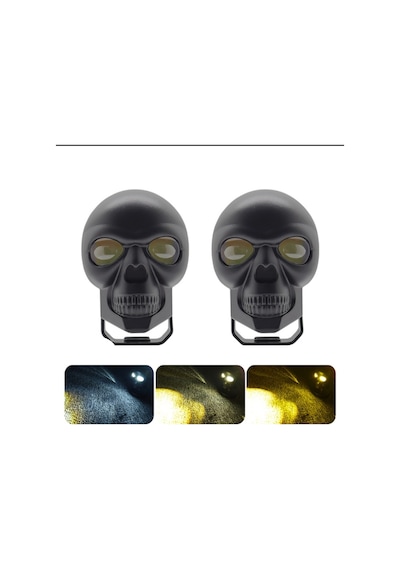 Skull Head Özel Tasarım Off Road Sis Lambası 2 Adet