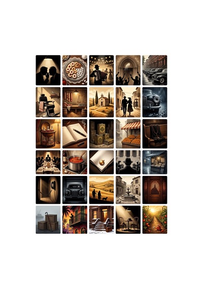 60 Adet The Godfather Temalı Sticker Seti - 2 Sayfa - Laptop Defter İçin Çok Renkli