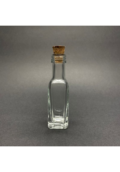 Köşeli Cam Şişe  Tıpalı Cam Şişe 10 x 20 ML