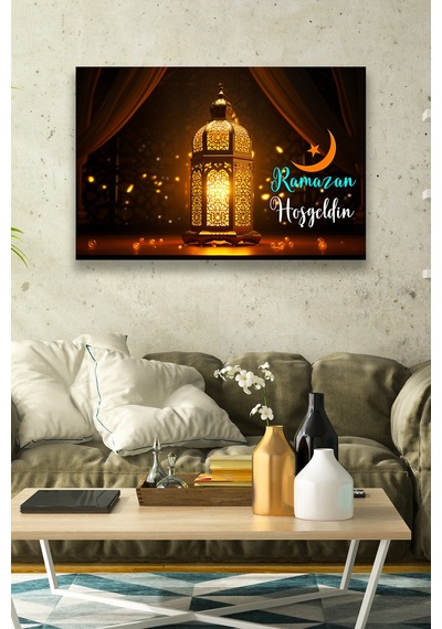 Hoşgeldin Ramazan Süsü, Dekoratif Dini Tablo Modeli, Ev, Oturma Odası, Kapı, Duvar Dekorasyonu