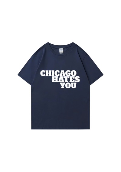 Flood Of Style Şef Keef Chicago Sen Hates Aynı Stil T-shirt Erkek Kadın Rap Moda Hip Hop Büyük Boy Stre Lacivert