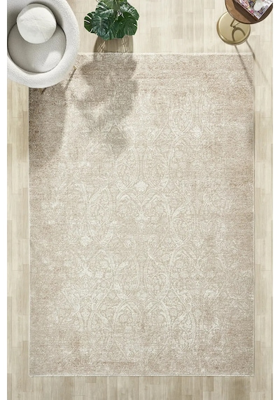 Seyran Halı Nuda 1304 Bej Mikro Polyester - Viskon Makine Halısı
