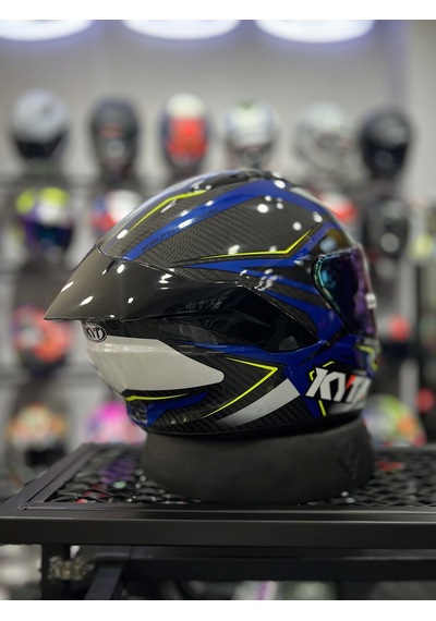 Kyt NZ-Race Carbon +1 Irıdyum Vizör Motosiklet Kaskı Mavi