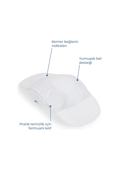 Babyjem - Ana Kucağı Bel Desteği Havlu Beyaz