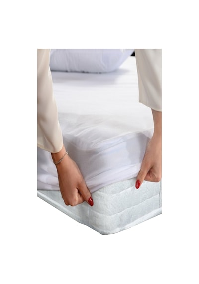 Bebesi Oyun Parkı Yatağı İçin Fitted Alezi 70x110+10 Cm Pamuk Beyaz