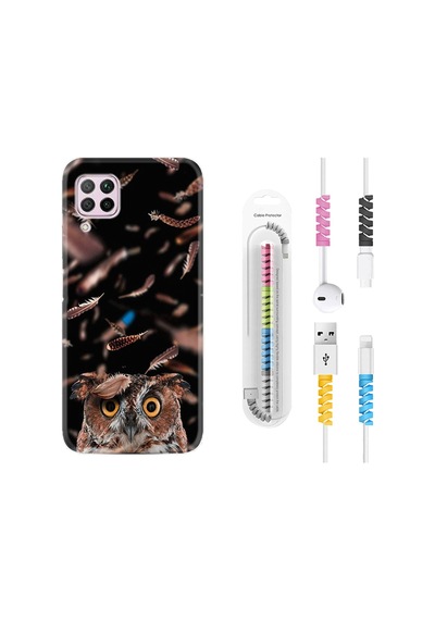 Huawei P40 Lite Kılıf Kablo Koruyuculu Green Prizma 1347
