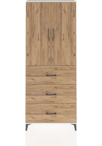 Arges Dolap 2 Raflı 3 Çekmeceli 2 Kapaklı 88x30x221 Aytaşı-çam Aytaşı