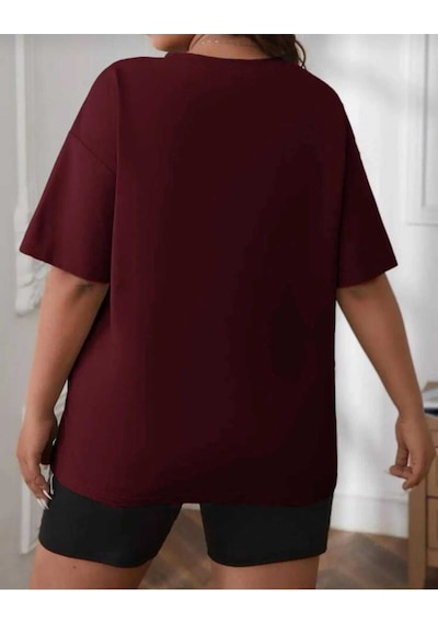Kozia Outdoors Malkoçbey Baskisiz Oversize Unisex Basic T-shirt Bordo Kozia Outdoors Malkoçbey Baskisiz Oversize Unisex Basic T-shirt Bordo