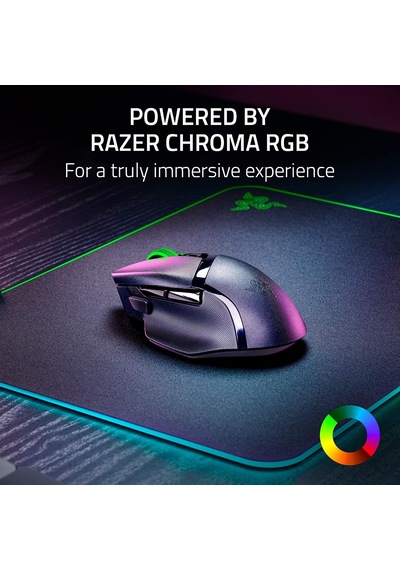 Basilisk V3 X Hyperspeed - Özelleştirilebilir Kablosuz Oyun Mouse'u 9 Özelleştirilebilir Kontrollü İkonik Ergonomik Form, Hyperspeed Kablosuz, 18k Optik Sensör, Chroma Rgb Siyah