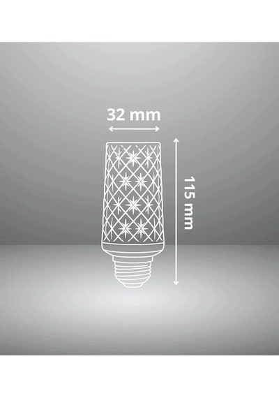 15w Dekoratif Kristal Ampul E27 Led Uzun Beyaz Renk 1600 Lümen