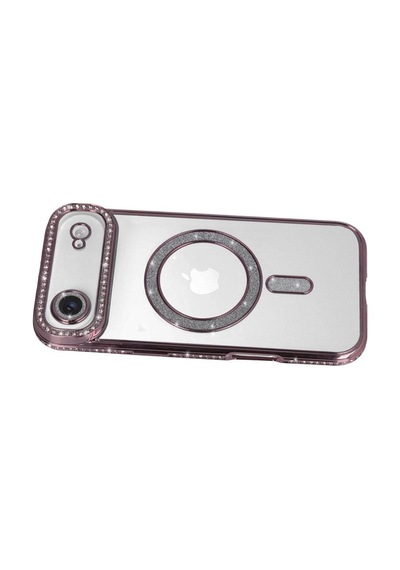 Apple İphone Uyumlu 17 Air Joke Simli Magneticsafe Kılıf - Pembe
