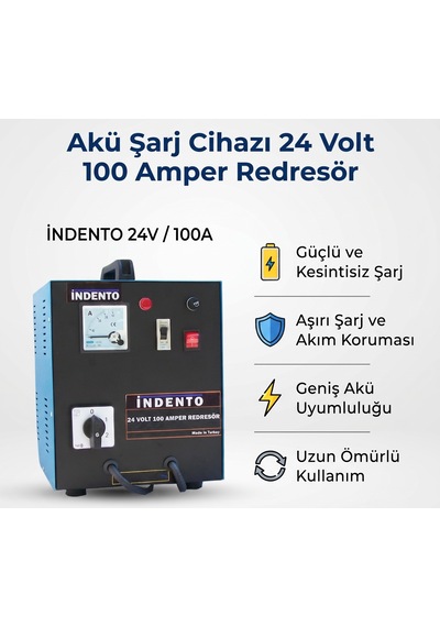 Akü Şarj Cihazı 24 Volt 100 Amper Redresör