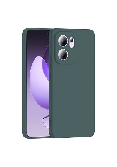 Kilifone - Oppo Reno 13f 5g Uyumlu Kılıf Esnek Koruyucu Mara Lansman Kapak - Koyu Yeşil - T37335