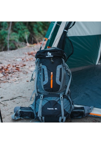 Kuara Su Geçirmez Outdoor Trekking Sırt Çantası - 80l, Siyah