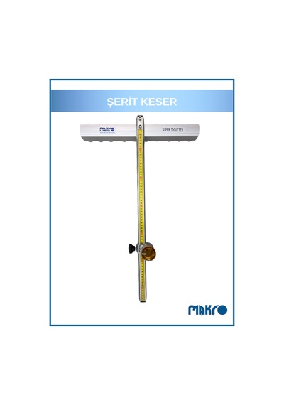 Tekerlekli Cam Kesme Şerit Keser T- Keser 120 Cm