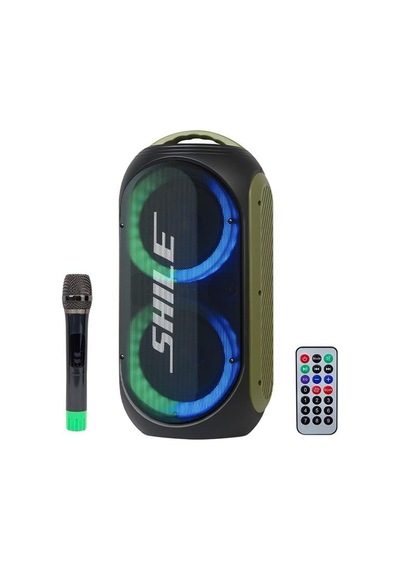 Shile Sl-2019 Taşınabilir Profesyonel Bluetooth Parti Hoparlörü 30w Güçlü Ses, Kablosuz Mikrofon Ve Rgb Işı