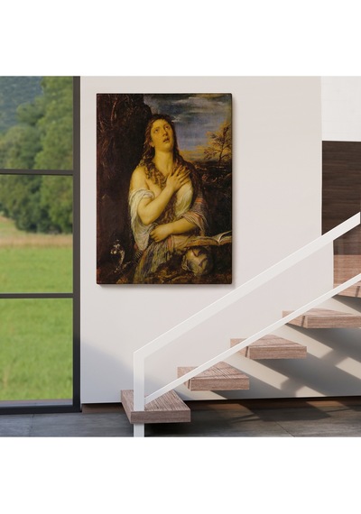 Titian Tiziano Vecellio'un 'tövbe Eden Magdalene' Eseri Kanvas Tablo-5125 70 X 100