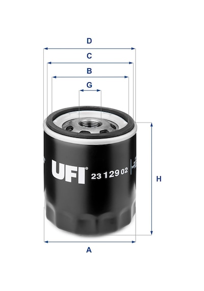 Ufi Yağ Filtresi Opel Chevrolet Rover Saab 23.129.02