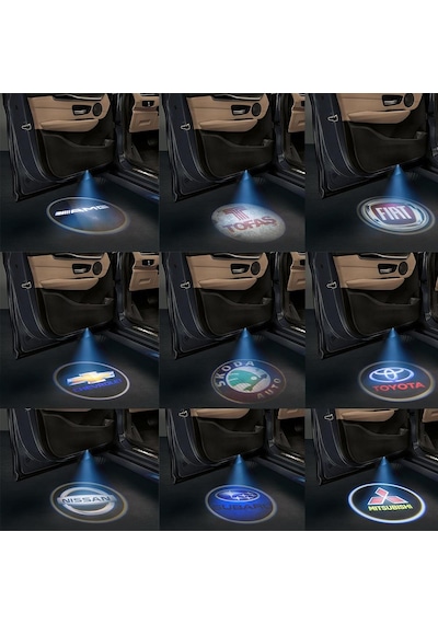 Araçlar İçin Pilli Yapıştırmalı Kapı Altı Led Logo Dacıa