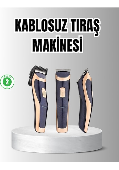 Gld-spt- Unisex Şarjlı Saç Ve Sakal Tıraş Makinesi Ayarlanabilir Tarak Başlıkları, Sessiz Motor