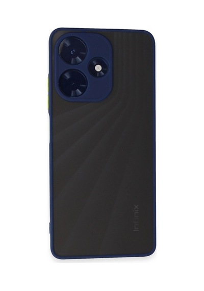 Herşeytrend İnfinix Hot 30 4g Kılıf Montreal Silikon Kapak - Lacivert Çok Renkli Diğer