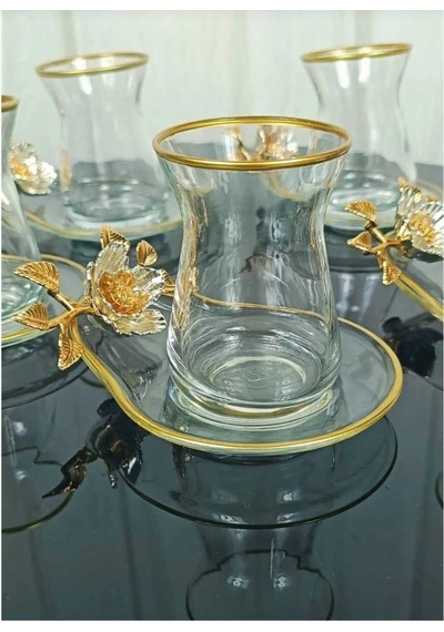 Çnr Home Collection Lüxs 6 Kişilik Çay Seti Beyaz