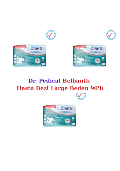 Dr. Pedikal - Belbantlı Yaşlı Yetişkin Hasta Bezi Large Beden 90'lı L