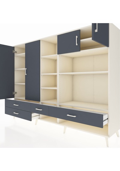 Hyperion Dolap 12 Raflı 4 Çekmeceli 4 Kapaklı 220x44x163 Aytaşı-a Aytaşı-antrasit Hyperion Dolap 12 Raflı 4 Çekmeceli 4 Kapaklı 220x44x163 Aytaşı-a Aytaşı-antrasit